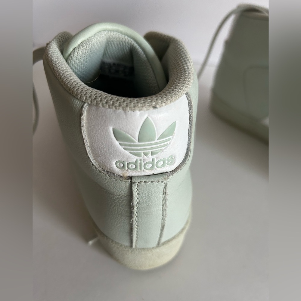 Adidas Originals Pro Model Shell Toe Mint/White/Gold Sneaker Men’s 5 1/2 - Picture 8 of 11